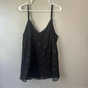 Torrid Black Chiffon Sophie Swing Cami with clip stars 1X